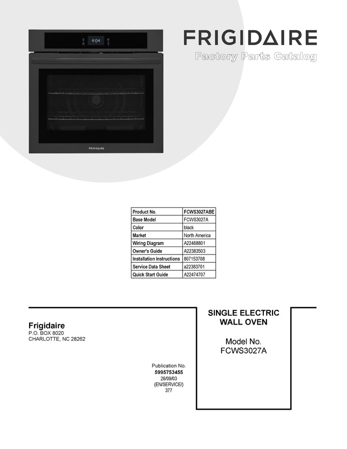 Diagram for FCWS3027ABE