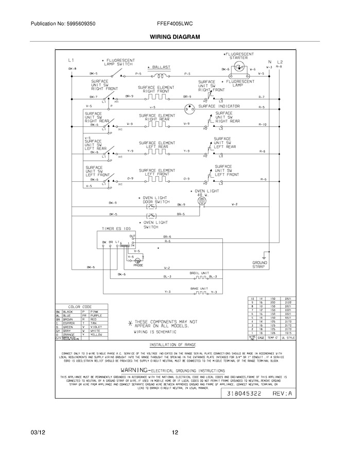 Diagram for FFEF4005LWC