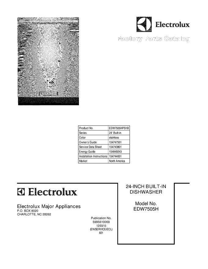 Diagram for EDW7505HPS1B