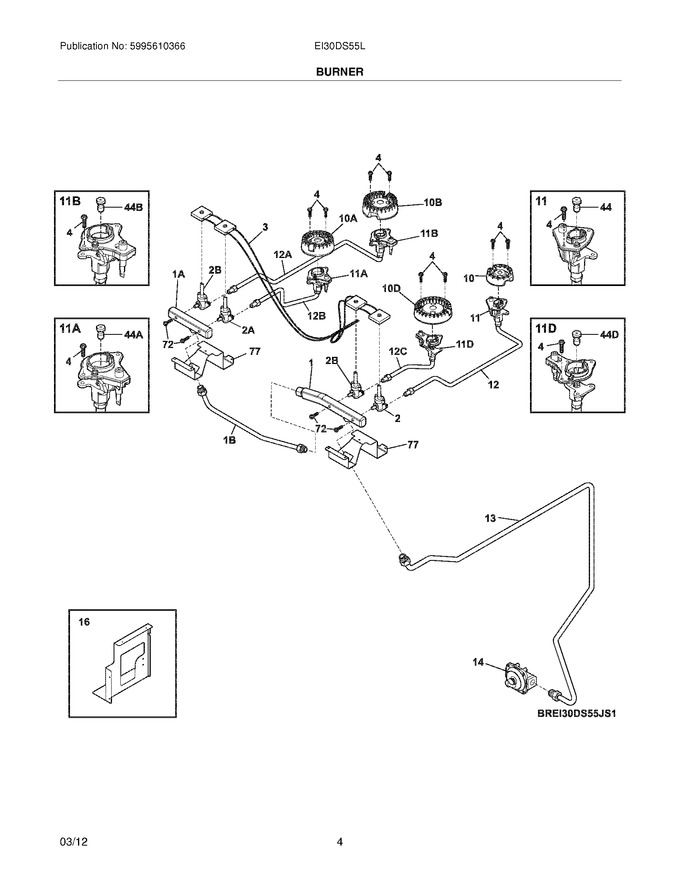 Diagram for EI30DS55LWA