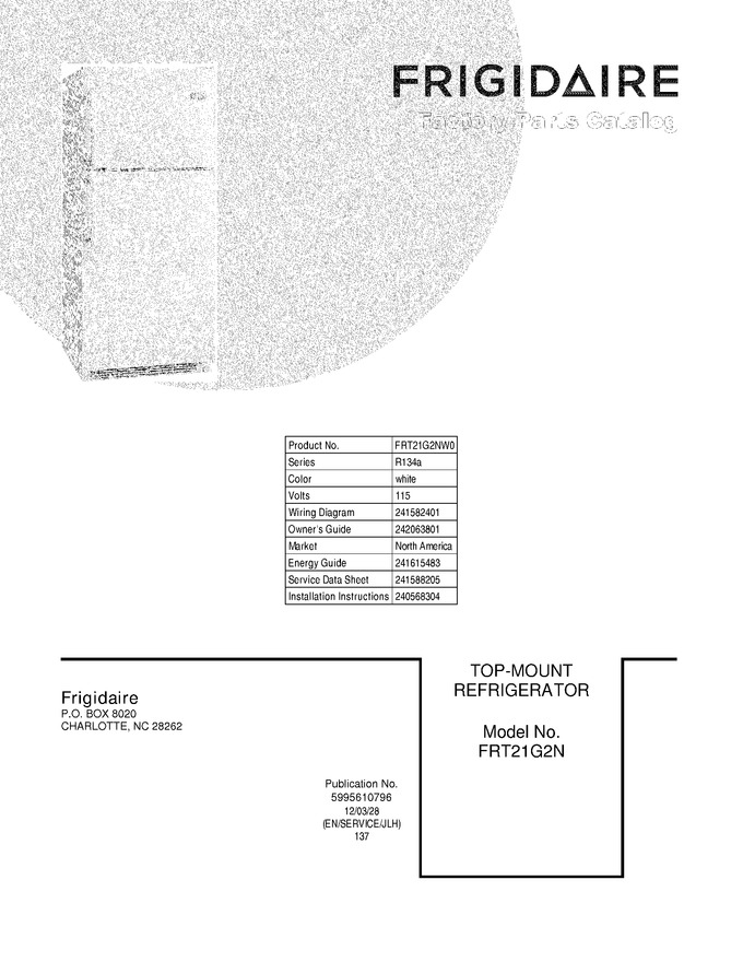 Diagram for FRT21G2NW0