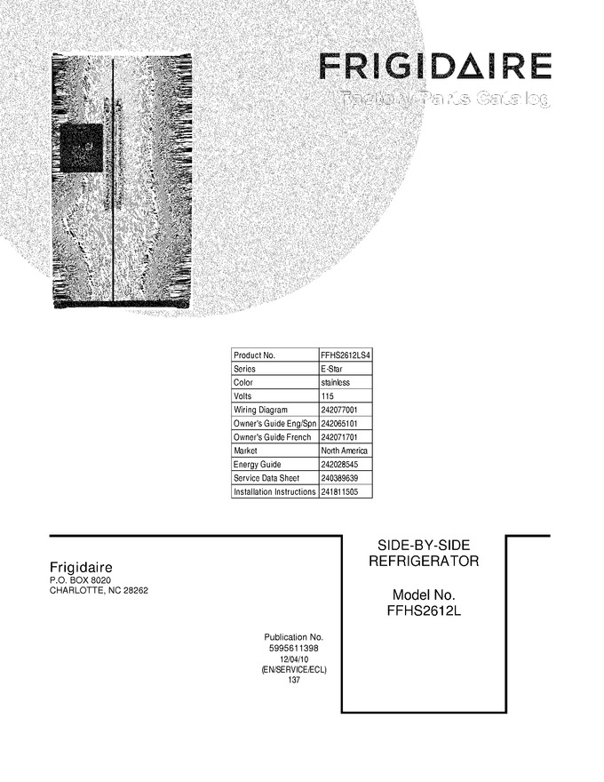 Diagram for FFHS2612LS4