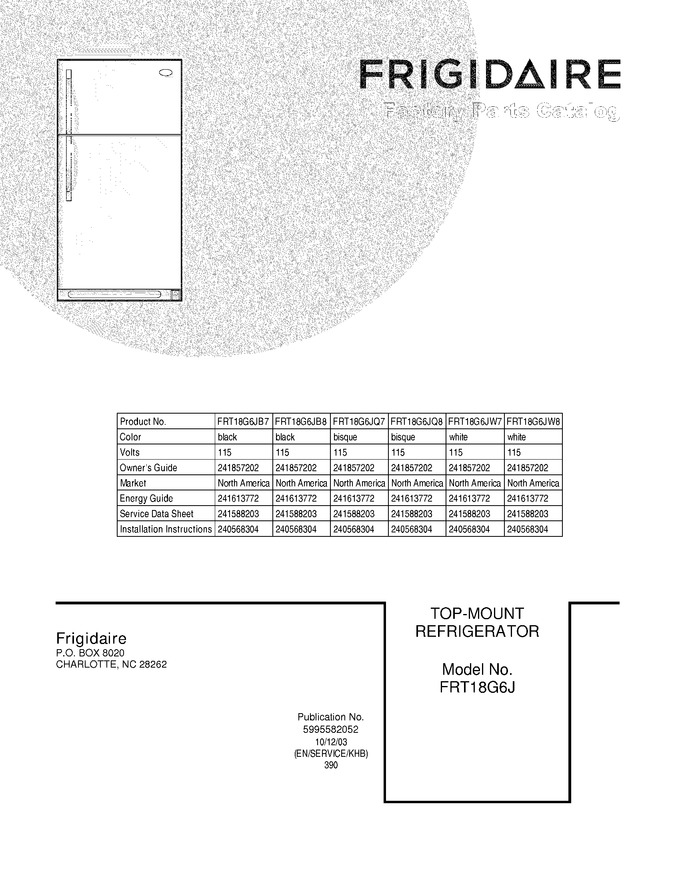 Diagram for FRT18G6JB8