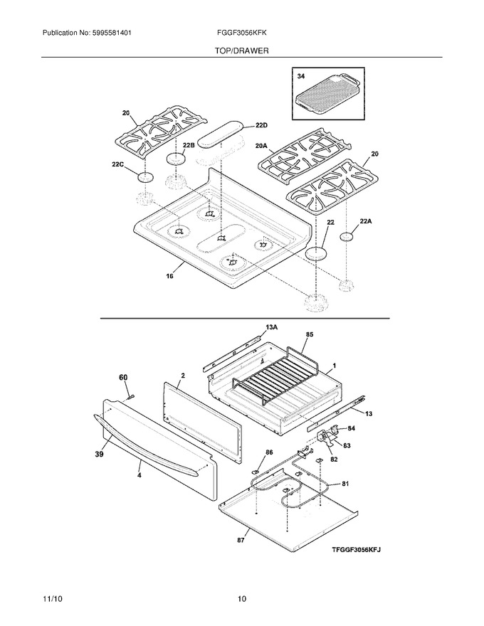 Diagram for FGGF3056KFK