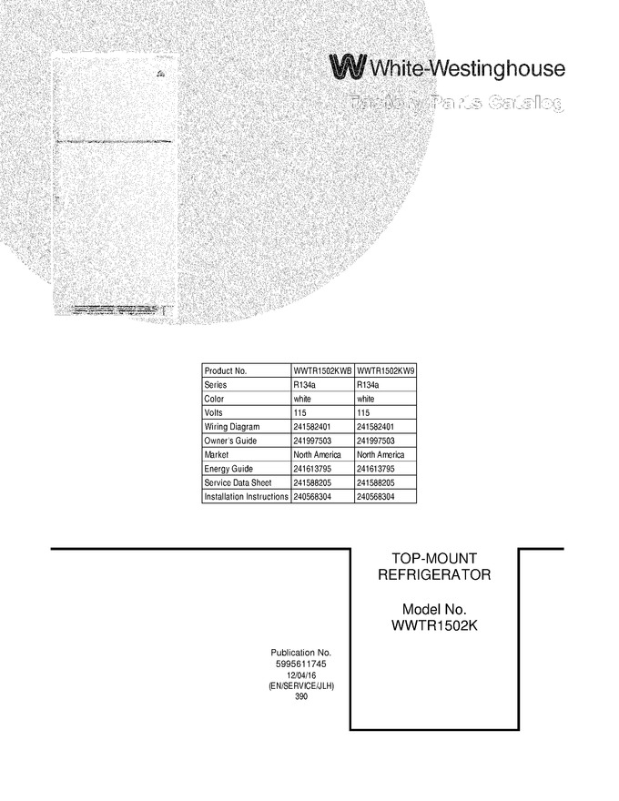 Diagram for WWTR1502KW9