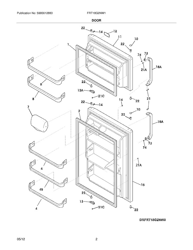 Diagram for FRT18G2NW1