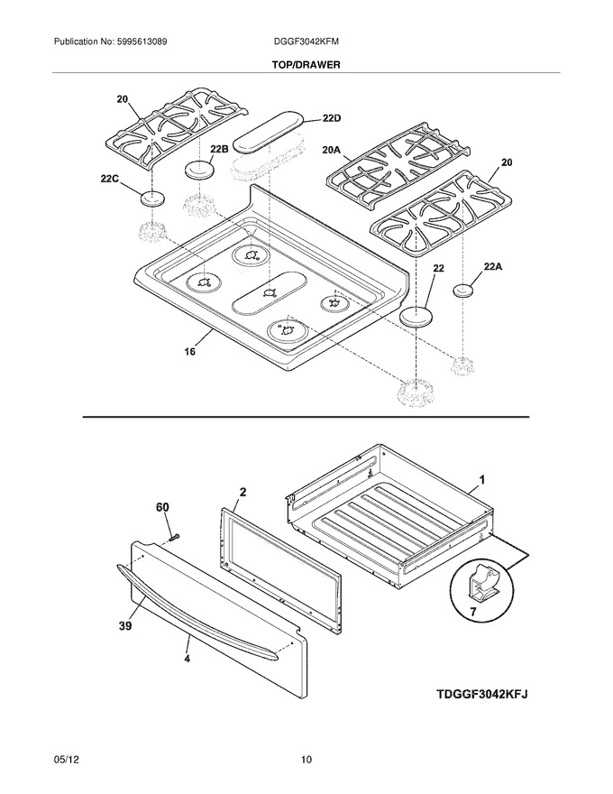 Diagram for DGGF3042KFM