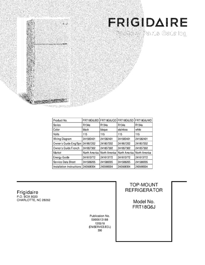 Diagram for FRT18G6JBD