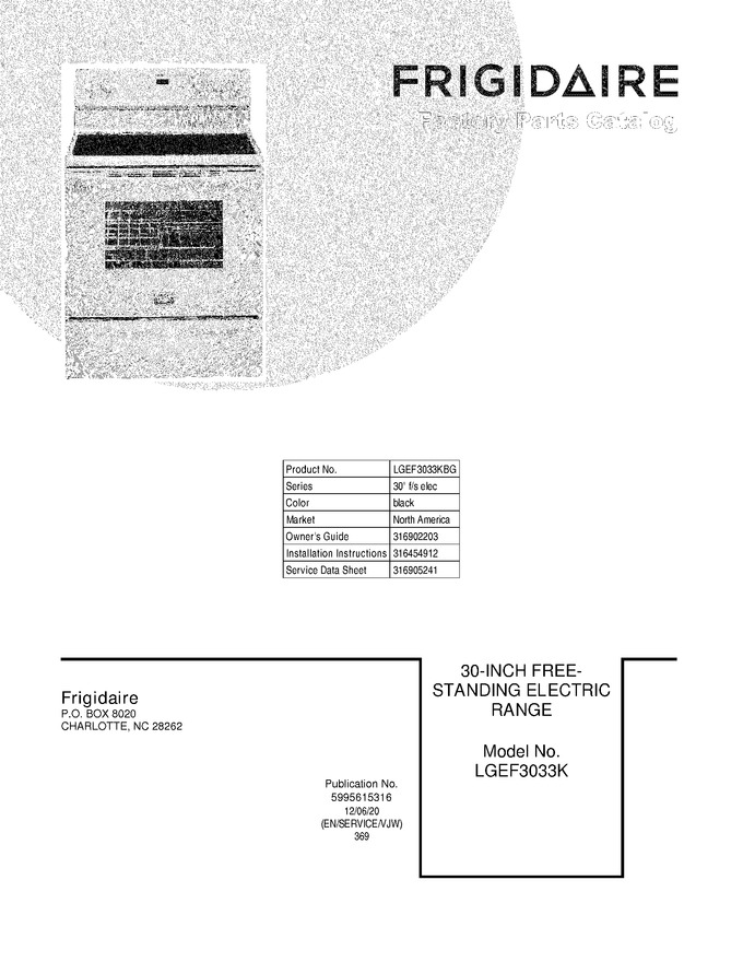 Diagram for LGEF3033KBG