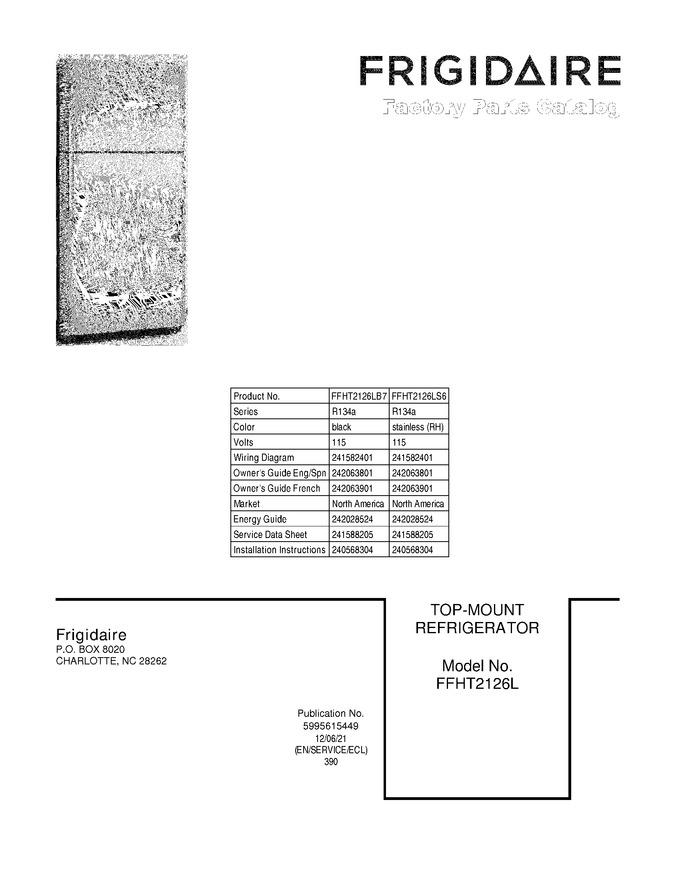 Diagram for FFHT2126LB7