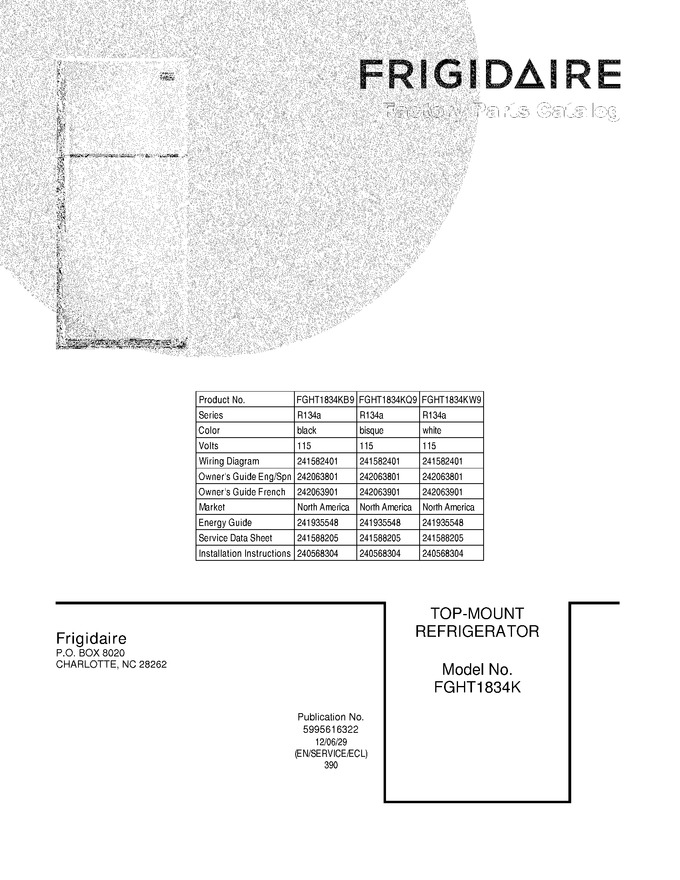 Diagram for FGHT1834KW9