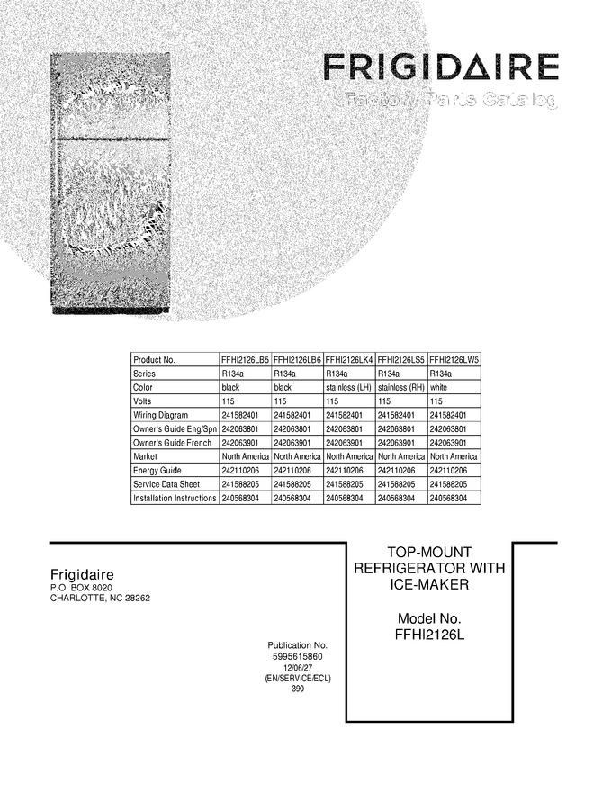 Diagram for FFHI2126LB6