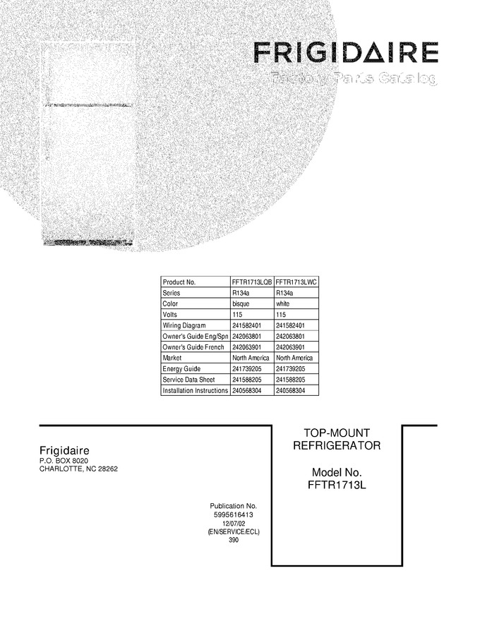 Diagram for FFTR1713LQB