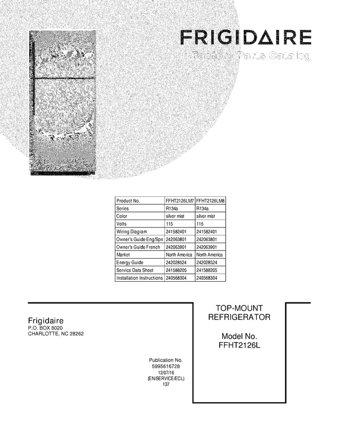 Diagram for FFHT2126LM8