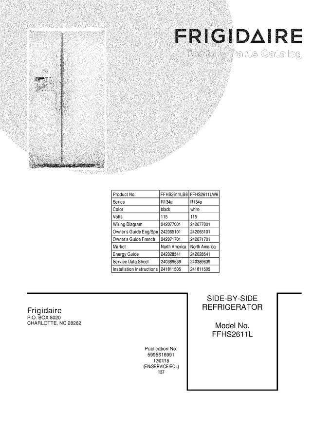 Diagram for FFHS2611LB6