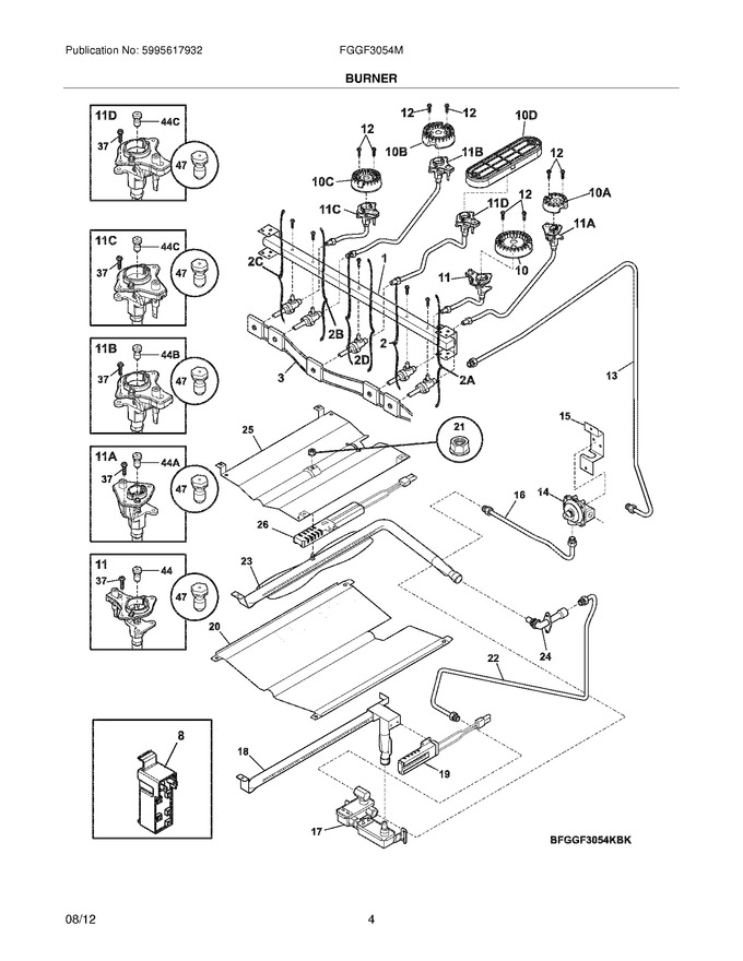 Diagram for FGGF3054MWB
