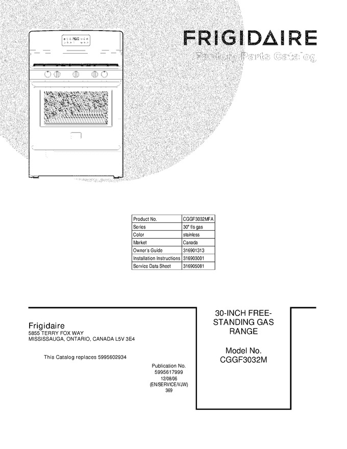 Diagram for CGGF3032MFA