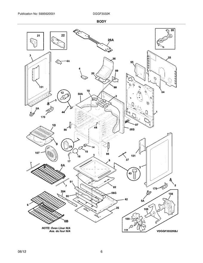 Diagram for DGGF3032KBK