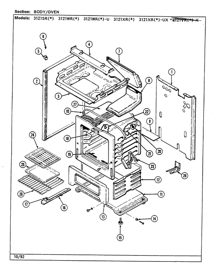 Diagram for 3121XRA-UX
