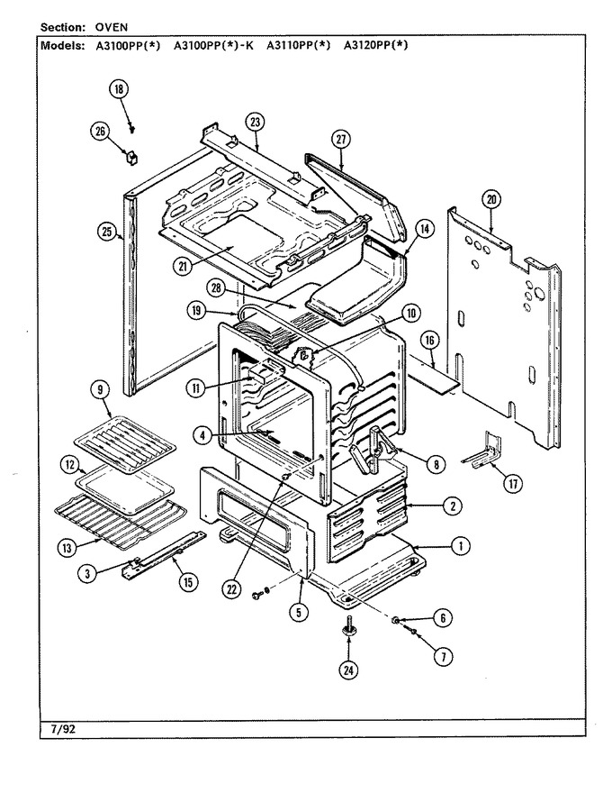 Diagram for A3100PPW-K