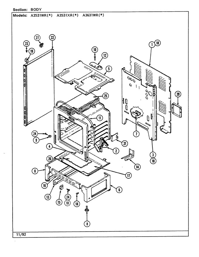 Diagram for A3631WRW