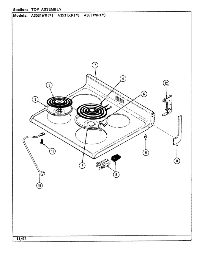 Diagram for A3631WRW