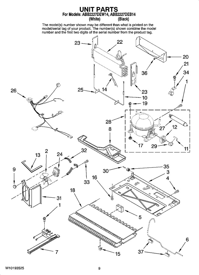 Diagram for ABB2227DEW14