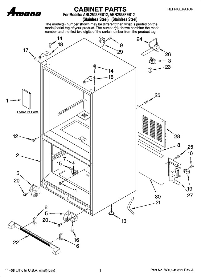 Diagram for ABR2533FES12