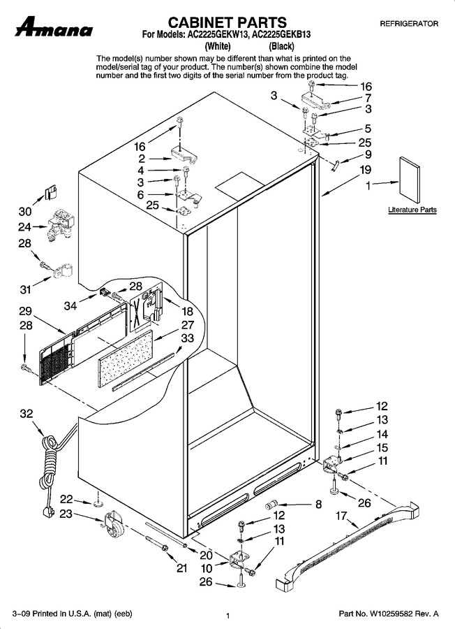 Diagram for AC2225GEKW13