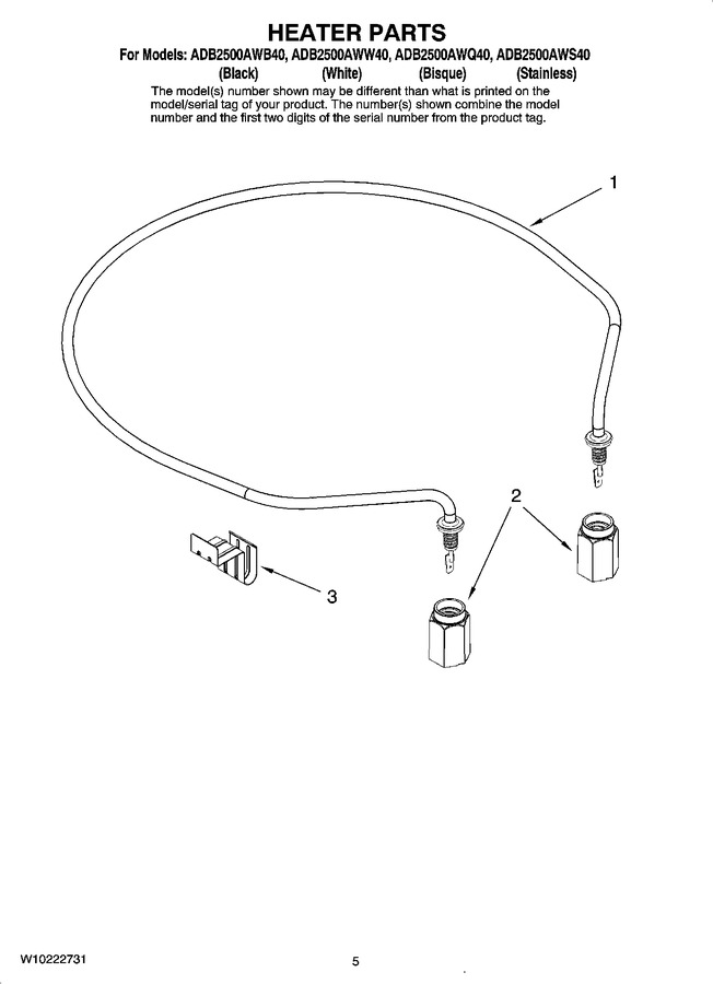 Diagram for ADB2500AWW40