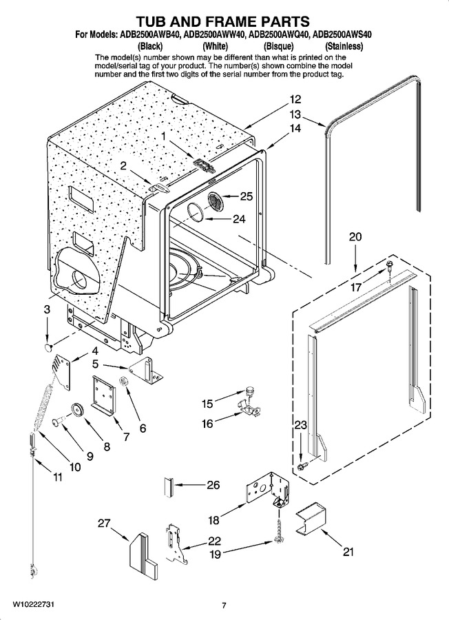 Diagram for ADB2500AWS40