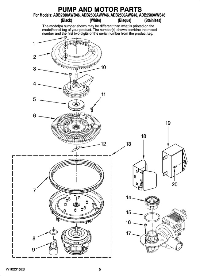 Diagram for ADB2500AWS46