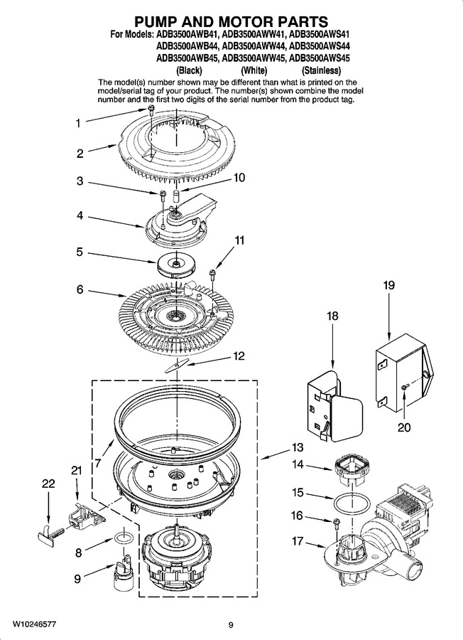 Diagram for ADB3500AWW45