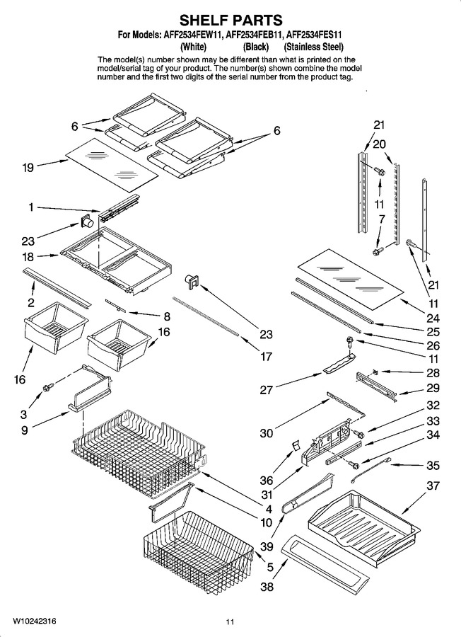 Diagram for AFF2534FEW11