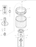 Diagram for 01 - Agitator, Drive Bell, Washtub And Hub