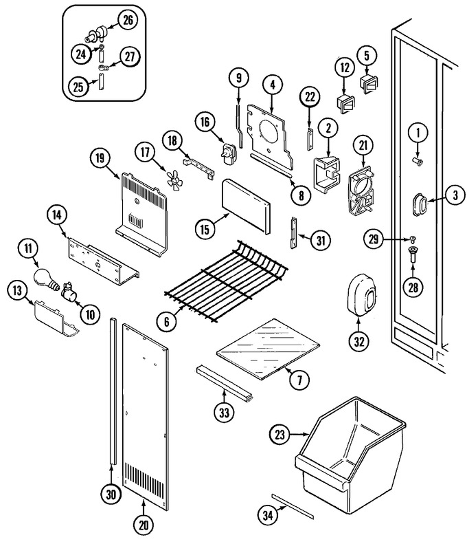 Diagram for GS22X8D3KV