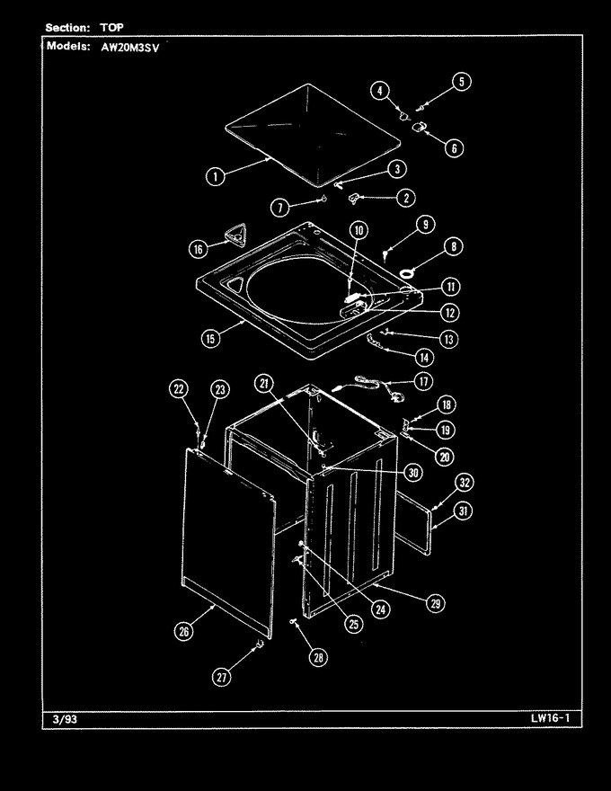 Diagram for AW20M3SV