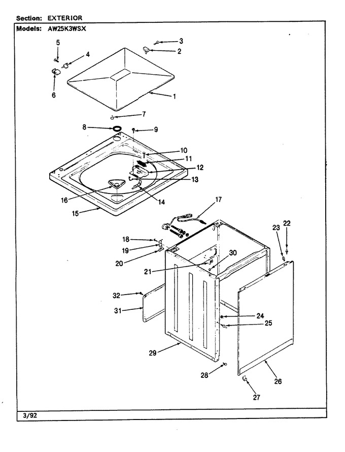 Diagram for AW25K3WSX
