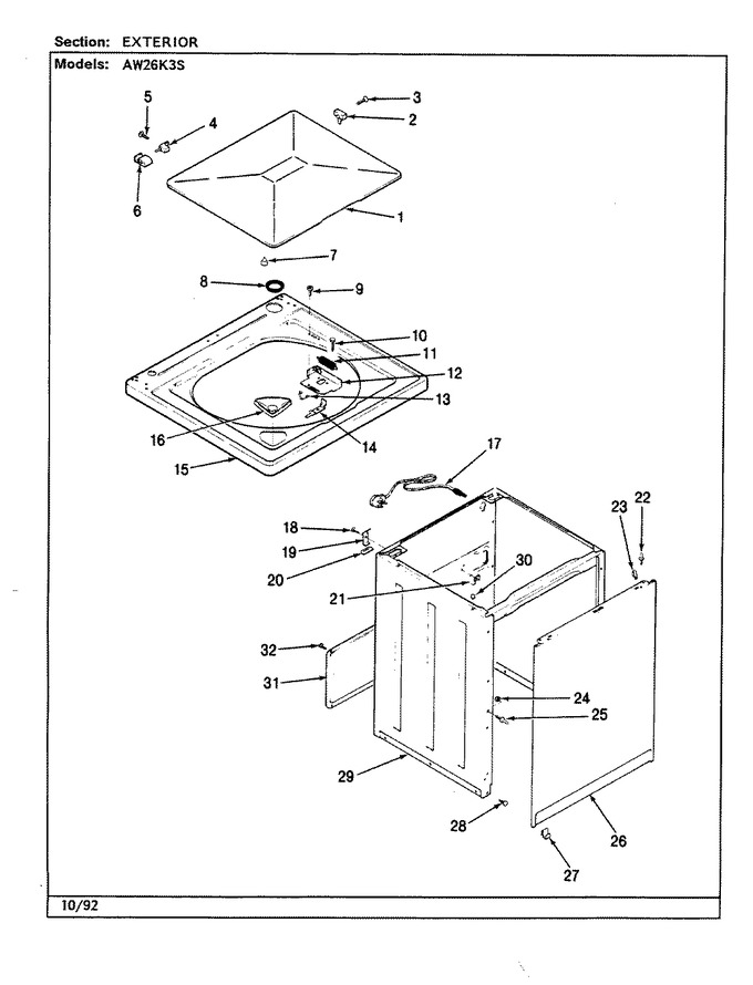 Diagram for AW26K3WS