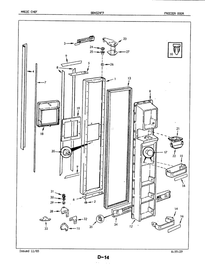 Diagram for BDNS24F9A (BOM: 5L56A)