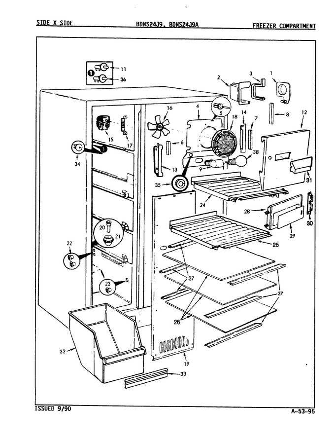 Diagram for BDNS24J9A (BOM: 8N68A)