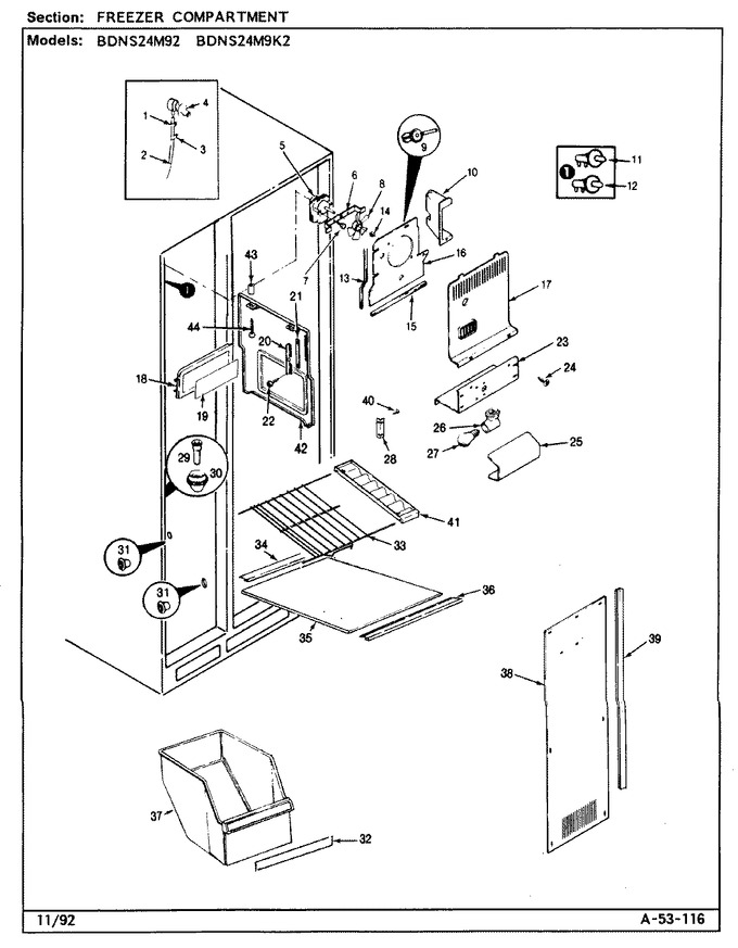 Diagram for BDNS24M9K2 (BOM: CP87A)