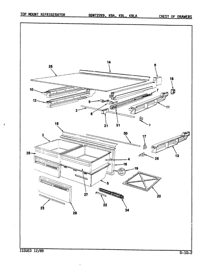 Diagram for BDNT22K9LA (BOM: 9A58B)