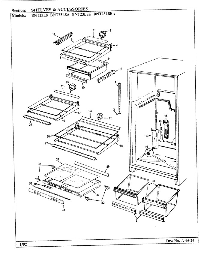 Diagram for BNT23L8 (BOM: BL91A)