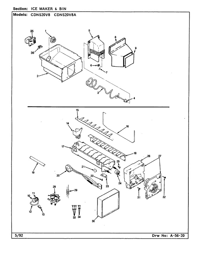 Diagram for CDNS20V8A (BOM: CR08A)