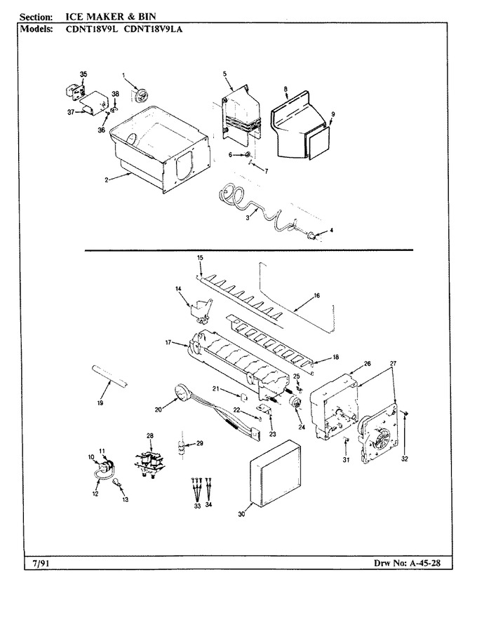 Diagram for CDNT18V9L (BOM: BC45A)