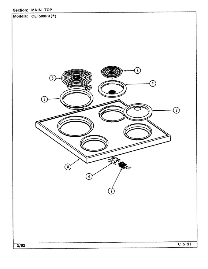 Diagram for CE1500PRW