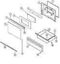 Diagram for 03 - Door/drawer (``x`` Door Serial Prefix 28)