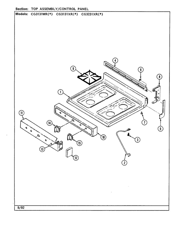 Diagram for CG3131WRW