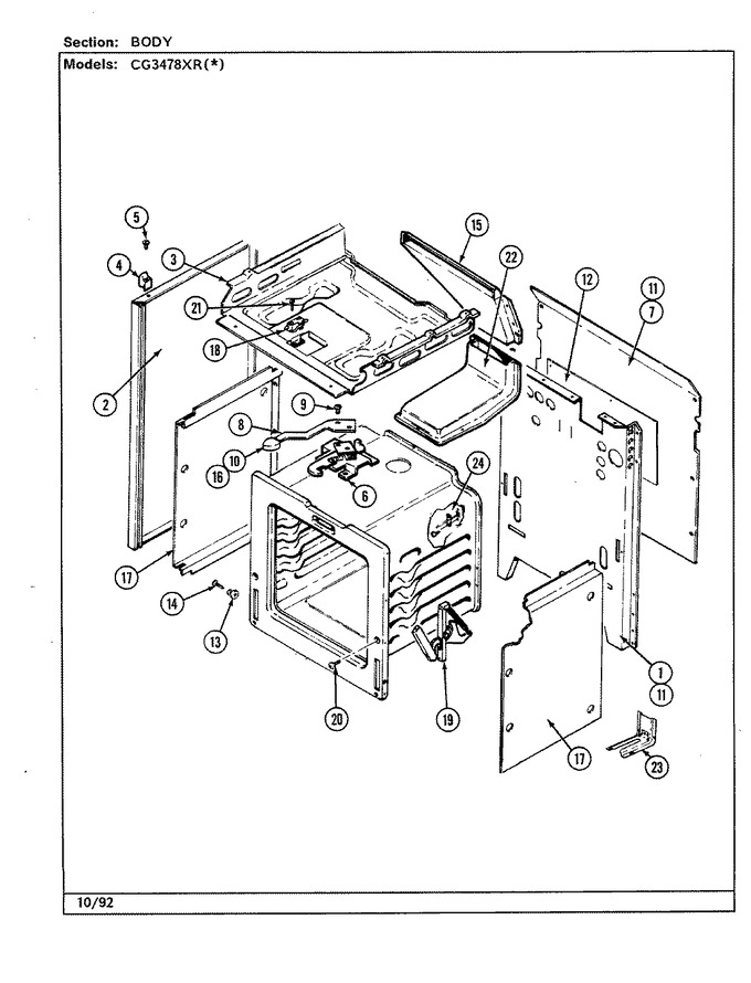 Diagram for CG3478XRW